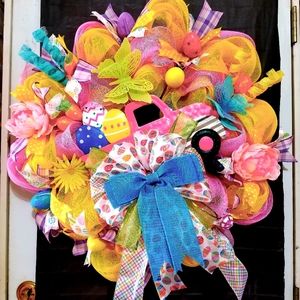 Vintage truck Easter Wreath